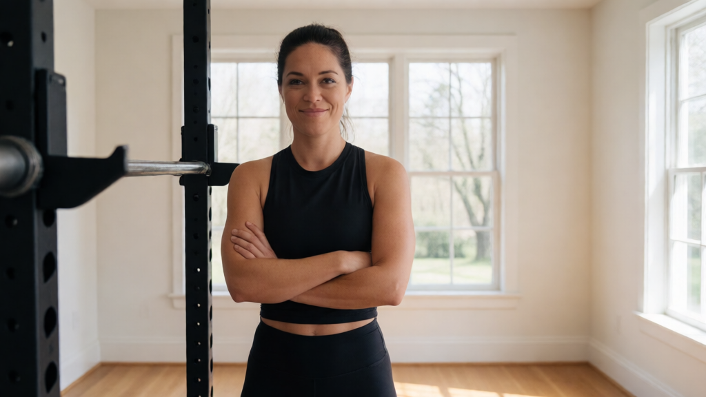Janike im hellen Home-Gym — Eisenlast