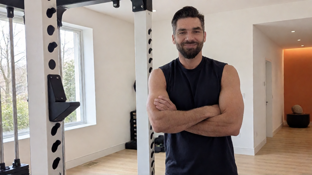 Klaus Arent im Home-Gym am Power Rack